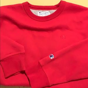 Red Champion Crewneck Sweatshirt